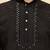 Black viscose silk multi thread & sequence embroidered work kurta