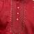 Red viscose silk multi thread & sequence embroidered work kurta