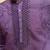 Purple viscose silk multi thread & sequence embroidered work kurta