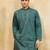 Rama green viscose silk multi thread & sequence embroidered work kurta