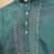 Rama green viscose silk multi thread & sequence embroidered work kurta
