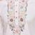 White viscose silk multi thread & sequence embroidered work kurta