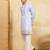 Sky blue viscose silk multi thread & sequence embroidered work kurta