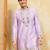 Lavender viscose silk multi thread & sequence embroidered work kurta