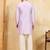 Lavender viscose silk multi thread & sequence embroidered work kurta