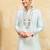 Pistachio viscose silk multi thread & sequence embroidered work kurta