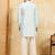Pistachio viscose silk multi thread & sequence embroidered work kurta
