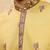 Yellow viscose silk thread & sequence embroidered work kurta with dupatta