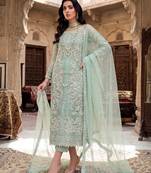 Womens soft net with heavy embroiedery with sequence work kurta set