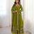 Mehendi Green Heavy Georgette Anarkali Set with Multi-Thread Sequence Work
