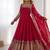 Pink Heavy Georgette Anarkali Set with Multi-Thread Sequence Work