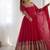 Pink Heavy Georgette Anarkali Set with Multi-Thread Sequence Work