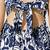 Blue & white floral printed cotton ruffle maxi dress for girls