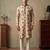 Mens silk blend embroidered solid cream kurta