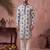 Mens silk blend embroidered solid blue kurta with trousers