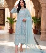 Womens new soft net with heavy embroiedery with sequence work  kurta set
