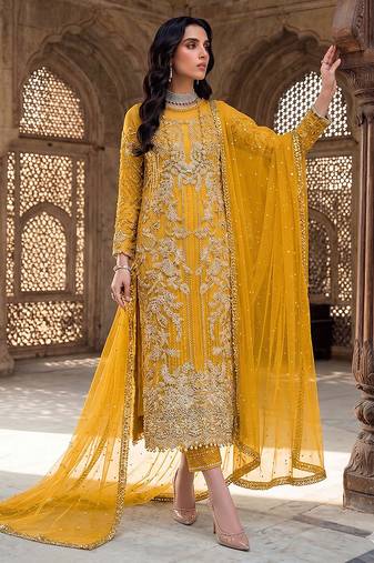Womens new soft net with heavy embroiedery with sequence work  kurta set