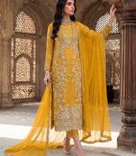 Womens new soft net with heavy embroiedery with sequence work  kurta set