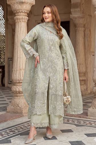 Womens new net with heavy embroiedery  with sequence work kurta set