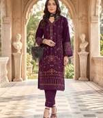 Womens new net with heavy embroiedery  with sequence work kurta set