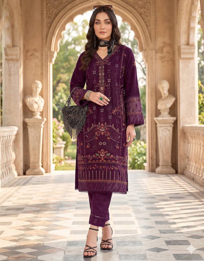 Womens new net with heavy embroiedery  with sequence work kurta set