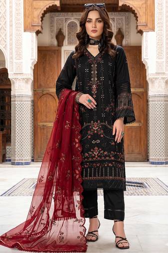 Womens new net with heavy embroiedery  with sequence work kurta set