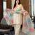 Cream floral printed farshi salwar kameez