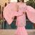 Womens  new designer georgette embroidered sharara set with sequence work and lace border dupatta