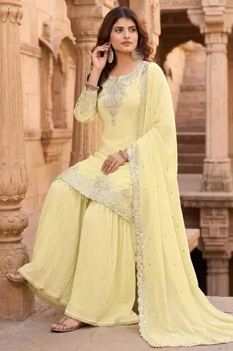 Womens new georgette silk with heavy embroiedery with sequence work kurta set