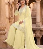 Womens georgette silk with heavy embroiedery with sequence work kurta set