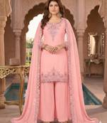 Womens new georgette silk with heavy embroiedery with sequence work kurta set