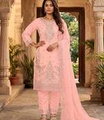 Womens silk with heavy embroiedery with sequence work kurta set