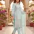Womens silk with heavy embroiedery with sequence work kurta set