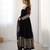 Black Heavy Georgette Anarkali Set with Multi-Thread Sequence Work