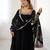 Black Heavy Georgette Anarkali Set with Multi-Thread Sequence Work