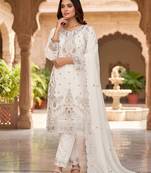 Womens silk with heavy embroiedery with sequence work kurta set