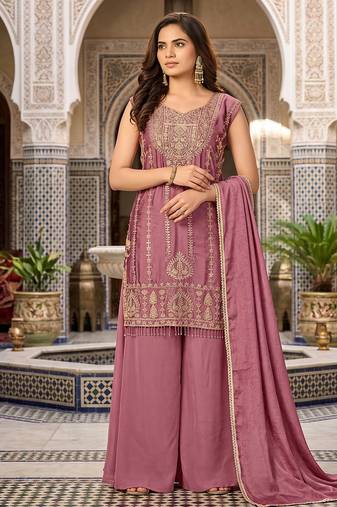 Womens new trendy stylish heavy embroiedery with beads work  kurta set