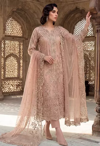 Womens net with heavy embroiedery with sequence work kurta set