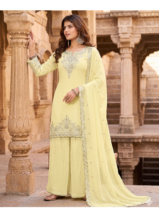 Womens georgette silk with heavy embroiedery with sequence work kurta set 2