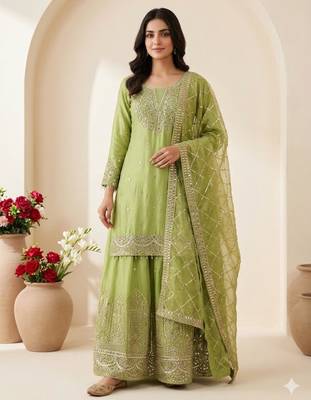 Green sharara suit 3