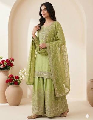 Green sharara suit 4