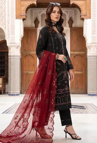 Womens net with heavy embroiedery with sequence work kurta set