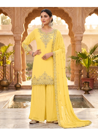 Womens new georgette silk with heavy embroiedery with sequence work kurta set 2