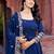 Navy Blue Color Thread With Sequence Work Faux Georgette Gown Bottom Set