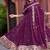 Plum Color Thread With Sequence Work Faux Georgette Gown Bottom Set