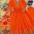 Orange Color Thread With Sequence Work Georgette Gown Bottom Set