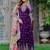 Purple Color Thread With Sequence Work Georgette Gown Bottom Set