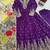Purple Color Thread With Sequence Work Georgette Gown Bottom Set