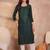 Womens green viscose rayon emboidered kurti