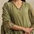 Olive green handloom mul chanderi kurta set